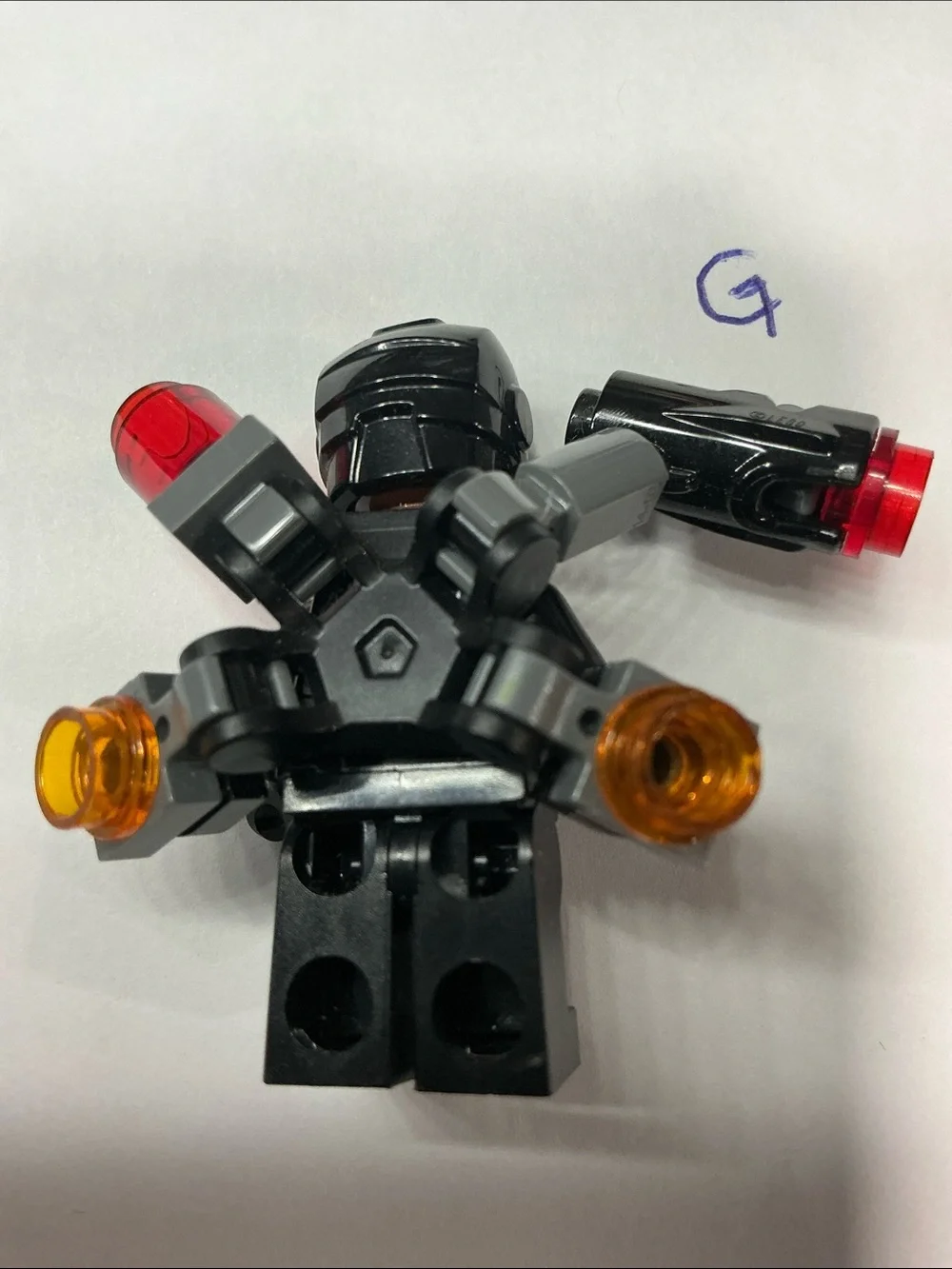 the LEGO Marvel Avengers War Machine minifigure